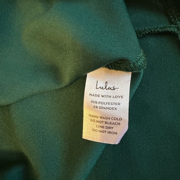 Lulus Love So Sweet Hunter Green Off-the-Shoulder Bodycon Dress || Size S - Picture 5 of 6